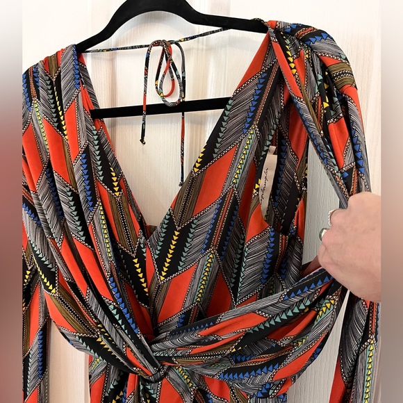 T-Bags Los Angeles Long Sleeve Knot Dress Bodycon Mini Size Small EUC Revolve - Picture 9 of 16